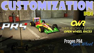 Progen PR4 Customization  San Andreas Prix Open Wheel Racing Car  GTA Online [upl. by Noiwtna]