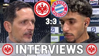 Dino Toppmöller amp Omar Marmoush nach 33 gegen FCB  interviews  Eintracht Frankfurt 33 FC Bayern [upl. by Akkinahs]