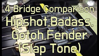 4 Bass Guitar Bridges sound sample  Slap Tone [upl. by Merle]