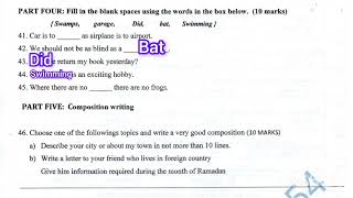 Imtixaanka Dowlada 2023 Fasalka 8aad maadada EnglishQ34aad dhmaad [upl. by Matuag]