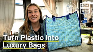 Turning Plastic Trash Into Luxury Bags  One Small Step [upl. by Harvison]