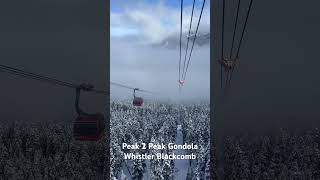 Winter Peak 2 Peak Gondola Whistler Blackcomb Ski Resort Canada [upl. by Alahsal722]