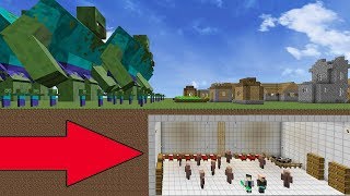 НУБ И ПРО VS НАПАДЕНИЯ ЗОМБИ МУТАНТОВ НА ДЕРЕВНЮ ЖИТЕЛЕЙ ЗАЩИТА MINECRAFT БУНКЕР [upl. by Prentice]