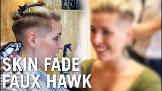 SKIN FADE FAUX HAWK  How to cut short hair and fade it HFDZK Haircut Tutorial ASMR [upl. by Lavern]