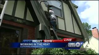 Roofers work to stay safe when temperatures soar [upl. by Cohen768]