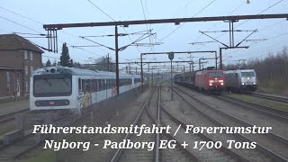 Führerstandsmitfahrt Dänemark  Førerrumstur Danmark Nyborg  Padborg EG  1700 Tons [upl. by Theona]