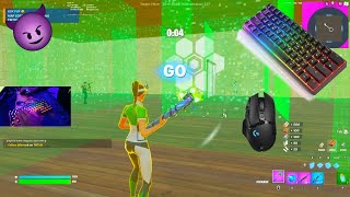 Par Patroller plays Box Fights in Fortnite with the RARE MINTY AXE on 180 FPS 😍 GK61 Keyboard 😴 4k [upl. by Lyrem]