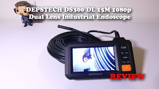 DEPSTECH DS300 DL 15M 1080p Dual Lens Industrial Endoscope REVIEW [upl. by Aicirtal]