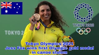 Tokyo Olympics 2021 Jess Fox wins first Olympic gold medal in canoe slalom [upl. by Alejandro329]