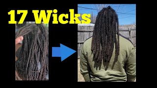 Combining Locs into 17 Wicks [upl. by Greggs]