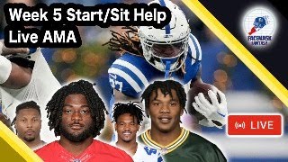 Week 5 Fantasy Football StartSit Help  Live AMA [upl. by Nylatsirhc]