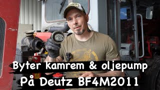 Skruvar lastmaskin Kamrem och oljepump samt service på en Weidemann med Deutz BF4M2011 motor [upl. by Nednil]