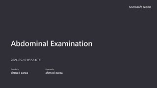 abdominal examination [upl. by Salsbury207]