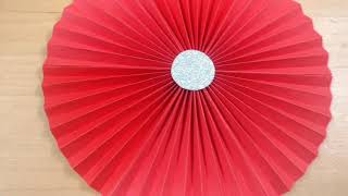 How To Make Paper Fan  DIY  Paper Fan For Birthday Decoration  Paper Craft [upl. by Enyledam657]