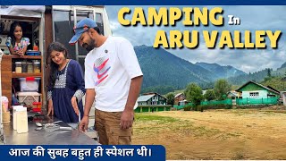 Ep09CARAVAN CAMPING IN ARU VALLEY😍🫶🏻KASHMIR ROAD TRIP IN CARAVAN 🚐Ghumakkadbugz [upl. by Nwahsel5]