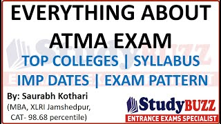 Is it worth trying for ATMA exam Top Colleges Syllabus Important Dates Exam pattern [upl. by Hutner955]