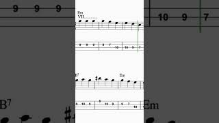 Spanish Romance  Bass tab solo [upl. by Leirea]