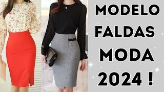 FALDAS DE MODA 2024  MODELOS Y ESTILOS DE FALDAS 2024 [upl. by Janice]