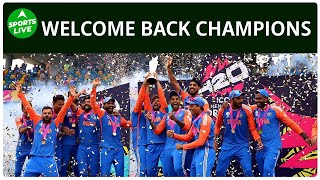 T20 WORLD CUP  WELCOME BACK TEAM INDIA  Sports LIVE [upl. by Alda117]