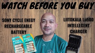 SONY CYCLE ENERGY RECHARGEABLE BATTERY LIITOKALA LII500 INTELLIGENT CHARGER  DIY Petz [upl. by Aekerly232]