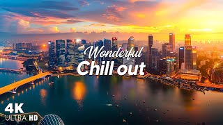 Relaxing Sunset City 4K ✨ Wonderful Chillout Vibes for a Better Mood  Chill Mix for Unwind [upl. by Auhoj]