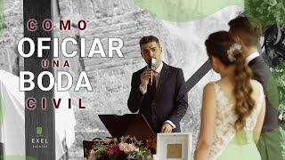 Maestro de ceremonia boda civil cómo oficia una boda civil Discurso emotivo de boda [upl. by Isdnyl]