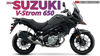 2024 Suzuki VStrom 650  An InDepth Look at Power Performance and Style  Motorbikespace [upl. by Anaihk323]