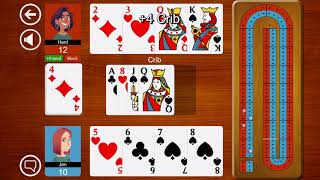 Cribbage JD Demo  iPhone Android App [upl. by Halbert]