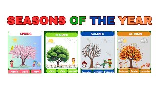 Kids vocabulary  Seasons of the year  Four seasons  Four Seasons for kids  Four seasons project [upl. by Essex]