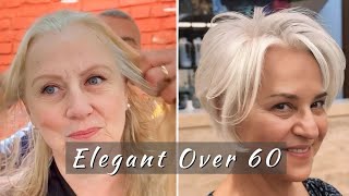 Elegant Short Haircuts For Women Over 50 60  Easy To Style Short Hair By Top Level Salon [upl. by Adlee510]