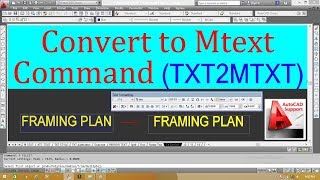 Convert to Mtext Command in AutoCad II HindiUrdu Tutorial [upl. by Ardnwahsal]