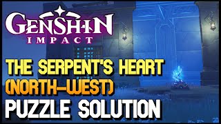 Genshin Impact  The Serpents Heart NorthWest Puzzle Solution [upl. by Niuqauj654]