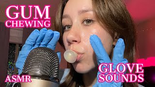 ASMR  glove sounds gum chewing light triggers [upl. by Ennylcaj]