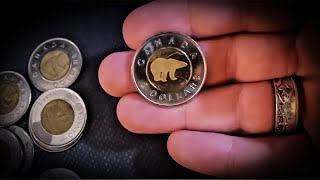 TOONIE ROLL MEGASCORE COIN ROLL HUNTING CANADIAN LOONIES amp TOONIES [upl. by Tnert]