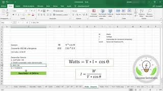Convertir Watts a Amperes W  A [upl. by Akinehs]