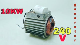 I turn a motor coil into 240V 10KW free energy generator with transformer magnet [upl. by Yttak571]