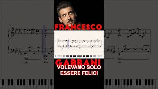 VOLEVAMO SOLO ESSERE FELICI  FRANCESCO GABBANI  ritornello al pianoforte shorts [upl. by Nissa]