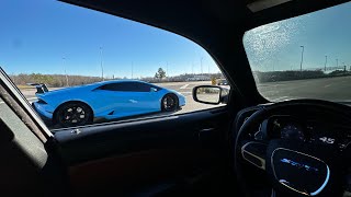 Hellcat Redeye Vs Lamborghini Huracan [upl. by Brass]