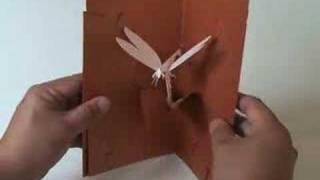 Kirigami Dragonfly  Easy to Make Kirigami Popup Card [upl. by Tillfourd765]