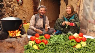 Old couples lifestyle in the cave Delicious food recipe  Village Life Afghanistan [upl. by Annahs]