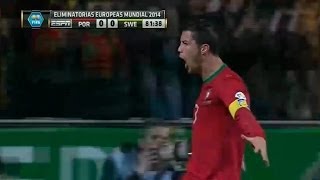 Suecia vs Portugal 23 All Goals amp Highlights 19112013 World Cup Qualification 2014 [upl. by Eesdnil]