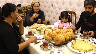 Azerbaijan Traditional Sweet Village Breakfast  Gatlama  Fasali  Mahara [upl. by Notgnirrac]