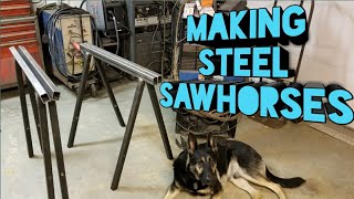 Fabricating Steel Sawhorses [upl. by Atteuqal261]