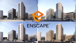 Enscape 33 Exterior SKY Background HDRI Glass Reflection Quick Test Enscape3D [upl. by Anorahs523]