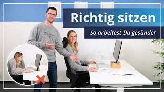 Richtig sitzen in 5 Minuten ➡️ So arbeitest Du gesund amp schmerzfrei ✅ [upl. by Mathian594]