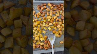 Oven Baked Potatoes potatoes veganrecipes ovenbaked chips food healthysnacks snacks recipe [upl. by Adur]