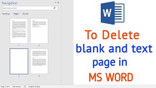 How to delete pages in ms word  2 simple methods ⏩ [upl. by Ocirne937]