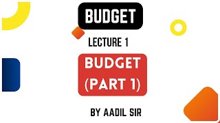 Budget  Lecture 1  JKSSB Finance Inspector Exam by Adil Sir [upl. by Beaufert]