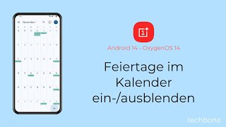 Feiertage im Kalender einblenden oder ausblenden  OnePlus Android 14  OxygenOS 14 [upl. by Ramel]