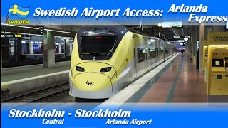 Swedish high speed train Arlanda Express Airport Access in Stockholm [upl. by Phox]